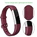 Fitbit Alta HR Bands,Silicone Sport Replacement Accessories Band with Metal Clasp for Fitbit AltaHR and Fitbit Alta Wrist Wristband Large Small Rose Red Gray Blue Teal Black 12 Different Colors