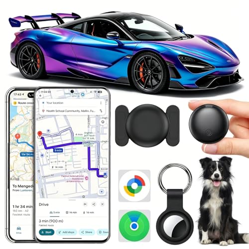 Car GPS Tracker, 2026 New Car GPS Tracker for Android y iOS, Magnetic Car Tracker without Subscription, Invisible Bluetooth Smart Tag for Motorcycle/Wagons/Bike