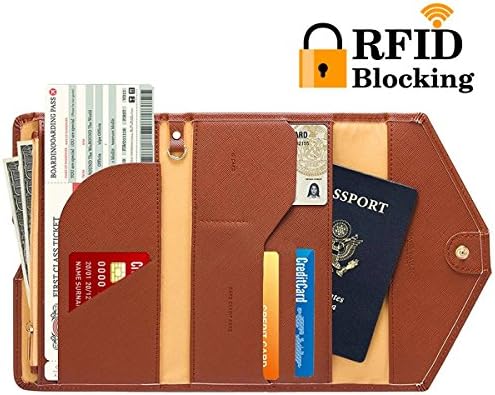 Tri-fold Passport Holder | Multi-purpose Passport Case | RFID Blocking Passport Cover