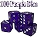 Brybelly Dice (100 Count), Purple, 19mm