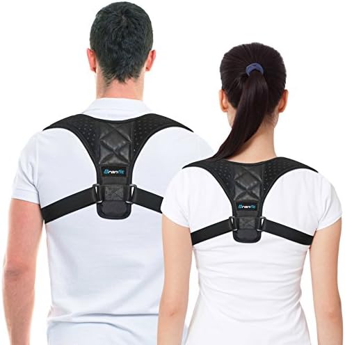 Ambassador Fashion Best Posture Corrector & Back Support Brace for Women and Men by BRANFIT, Figure 8 Clavicle Support Brace is Ideal for Shoulder Support, Upper Back & Neck Pain Relief