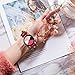 Special Edition Handmade Rose Leather Watch Band Compatible with Galaxy Watch 40mm Watchband for Samsung Galaxy Watch 42mm Replacement Band Strap with with Stainless Steel Buckle Women Men