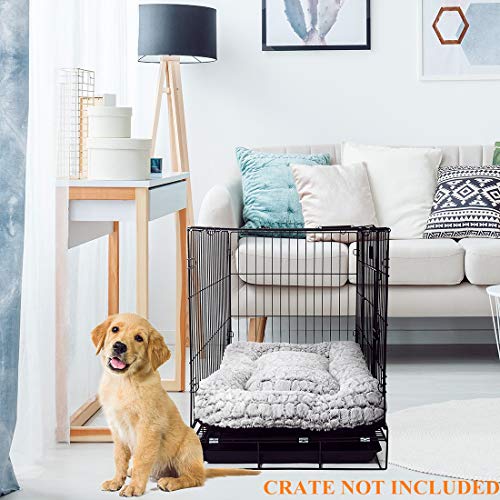 Coohom Deluxe Plush Dog Bed Pet Cushion Crate Mat,Washable Pet Bed for