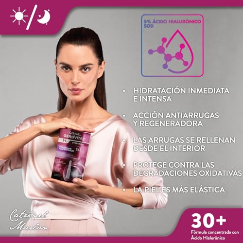 Pure Hyaluronic Acid Ampoules, Non-Injectable Serum for the Face, Reduces Wrinkles, Moisturizing and Regenerating Effect, 10 Vials x 2 ml, Gerovital H3 Evolution