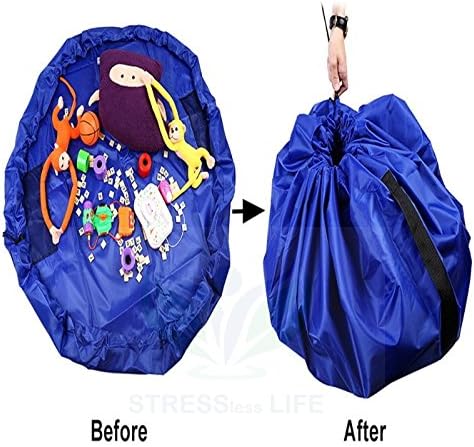 Children's Play Mat/ Toys Storage Bag and Floor Activity Mat/Toys Organizer Quick Pouch-Perfect for Storing Small and Medium-Size Toys