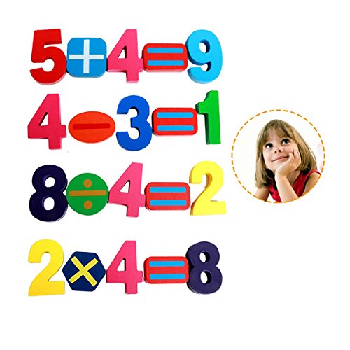 10 Numbers Wooden Peg Puzzles, OMGOD 1-10 Educational Intelligence Toys Learn colors count add and subtract Jigsaw Puzzle for Children Kids