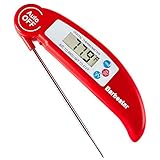 Meat Thermometer, Barbestar Folding Digital Instant Read Food Probe Thermometer with Battery for Grill and Cooking ( includes Internal Meat Temperature Guide, Gift Box)