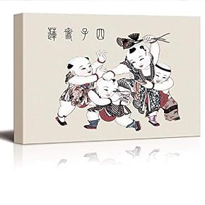 Classical Red Crowned Crane Painting for Bedroom Living Room