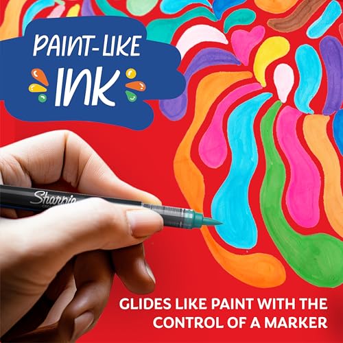 Creative Marker Acryl-Farbstifte | Wasserbasierte Farbmarker mit Pinselspitze | Bastel- & Künstlerbedarf | Lila | 6 Stück