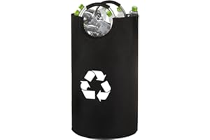 Indoor Recycling Bins for Kitchen | 82L Oxford Foldable Container - Recycling Garbage Can | for Bottles Cans Glass Trash Bath