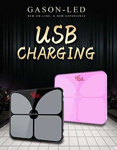 A4s USB Charging Scales LED Digital Display Pattern Weight Weighing Floor Electronic Smart Balance Body Household Bathroom OHJIX