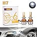 H7 LED Headlight Bulbs Conversion Kit 12000LM 120W 6000K Cool White Replace High Beam/Low Beam COB Chips Super Bright Headlamps - 2 Yr Warranty (Pair)