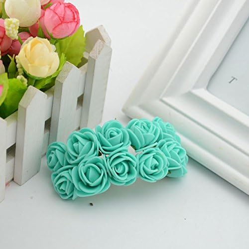 Craft Foam Christmas Picture Frames 12pcs Mini Artificial Rose Bouquet Wedding Gift Boxes Decorated Diy Wreath Clipart Flowers Birthday Send Celebration 2x 2 cm (14 SLS)