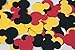 100 Black Red & Yellow Mickey Confetti, Paper Mickey Mouse Birthday Party Decorations