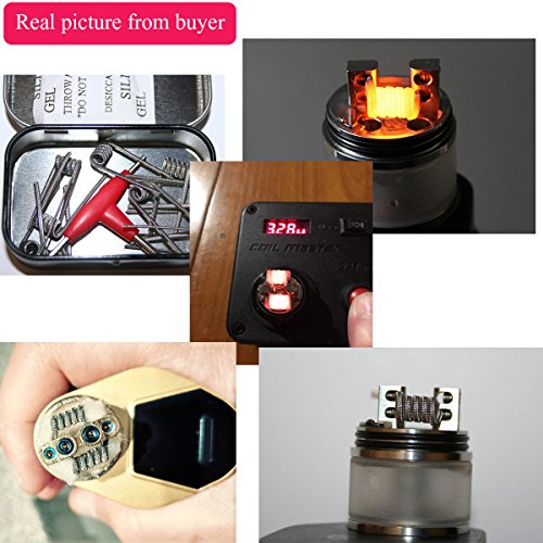 10 Stück Staple Staggered Fused Vape Clapton Coils, Clapton Draht, Kanthal A1 Spule Heiz-Draht für RBA RDA RTA Zerstäuber, Vaping Wire,Coil Fertigwickelung, Kein Nikotin (0,30ohm 1,6*8mm) – Bild 3