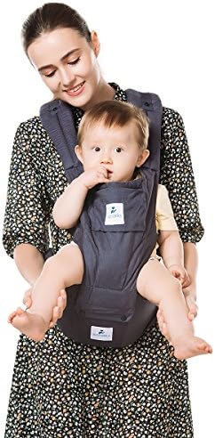 Ergo Baby Carrier with Hoodie,Flip Front 2 Back Carrier Light Blue