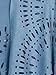 Choies Women's Cotton Cut Out Asymmetric Fringed Cape Kimono blue Blouse with Tassel