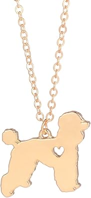 gold poodle necklace