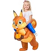 JUROSAICA Squirrel Costume Inflatable Costume Kids Blow Up Ride On Halloween Costume