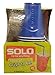 Solo 9 Oz Plastic Cup, Lid, & Straw Combo Pack, 30 Cups, Blue (2x 15cup Packs)