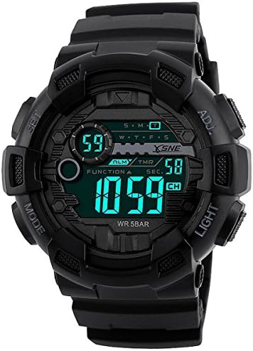 Digital Watch Sports Electronic Waterproof LED Military Black Teenager Boy's Wristwatch