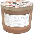 Sand + Fog Scented Candle - Tropical Citrus – Additional Scents and Sizes – 100% Cotton Lead-Free Wick - Luxury Air Freshening Jar Candles - Perfect Home Decor – 12oz