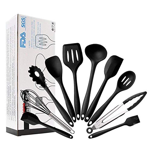 Silicone Kitchen Utensil Set, 10 Piece Best Kitchen Utensils, Non-Stick Cooking Utensils Set,Silicone Utensils Cooking Utensil Set - Kitchen Tools Gadgets