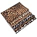 CHZIMADE A4 Size Leopard Printed Fabric Faux DIY Sheet Canvas Back Great for Hair Bows Making Craft (6pcs-Z)
