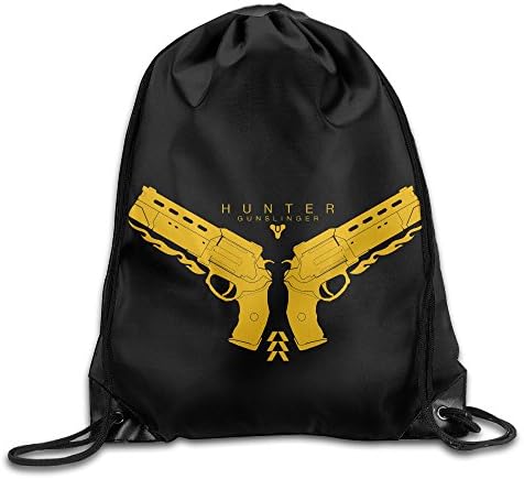 Destiny Hunter Gunslinger Logo Drawstring Backpack Bag