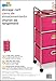 Honey-Can-Do 3 Drawer Rolling Cart - Pink CRT-02348 Pink, 11.5 in L x 16.125 in W x 35.5 in H (29.2 cm L x 41 cm W x 90.2 cm H)