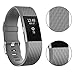 Vancle Bands for Fitbit Charge 2 Special Edition, Adjustable Replacement Accessory Sport Wrist Band (No Tracker), Grey, Large