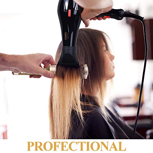 Professional Ionic Hair Dryer, CONFU Powerful 1875 Watt Ceramic Salon Blow Dryer Negative Ions Cool Shot Button Hairdryer 2 Speed 3 Heat Settings with Concentrator Nozzle Diffuser for Men and Women - Thumbnail 6