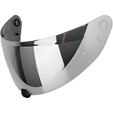 The Helmet Shop HJ-31 Silver Mirror Motorcycle Helmet Visor Fits HJC i10 &amp; i70 - Replacement Shield | Optically Correct, UV Protected Polycarbonate Motorcycle Visor, Tool-Free Swap