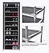 Homebi 10-Tier Shoe Rack 30 Pairs Shoe Tower Closet Shoes Storage Cabinet Portable Boot Organizer with Dustproof Non-Woven Fabric Cover and 10 Durable Shelves (Black) (Black)