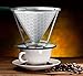 ddmy import inc Pour Over Coffee Filter Stainless Steel Coffee Drip Cone With Separate Stand and Silicone Handle Paperless Reusable Coffee Brewer Maker For 1-4 Cups