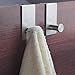 Sumnacon Over The Door Hook - 2 Pieces Stainless Steel Towel Door Hook Hagner, Removable Cubicle Coat Hook, Space Saving Hanger for Cloth Towel Bag Belt, Suit for Door within 43mm / 1.69 inch