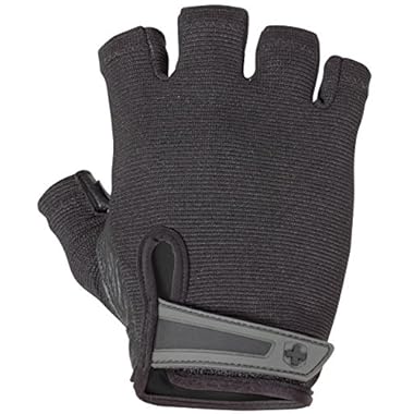 Harbinger Power Non-Wristwrap Weightlifting Gloves with StretchBack Mesh and Leather Palm (Pair)