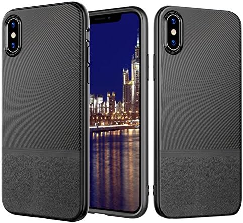 iPhone X Case, WINWONBRA [Support Wireless Charging] Shock Absorption [Anti Scratch] TPU Cover Protective Case for iPhone X [Black]