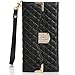 iPhone 6 Plus Case,iPhone 6 Plus Wallet Case,CASELAND Handbag Wallet Flip PU Leather Case Crystal Button Case for iPhone 6/6s Plus [5.5 Inch] Black,with Chain and Sling