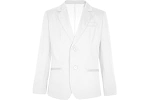 renvena Kids Boys Blazer Suit Jacket, Long Sleeves, Notch Lapel & Buttoned Cuffs