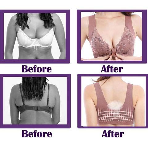 Sleep Bra for Women, Seamless Wireless Stretchy Sports Bra,V Neck Bra Padded Seamless Bralette Straps Sleeping Bra for Women Girls,Instant Cleavage Enhancer Clear Push-up Breast Pads (M, Coffee)
