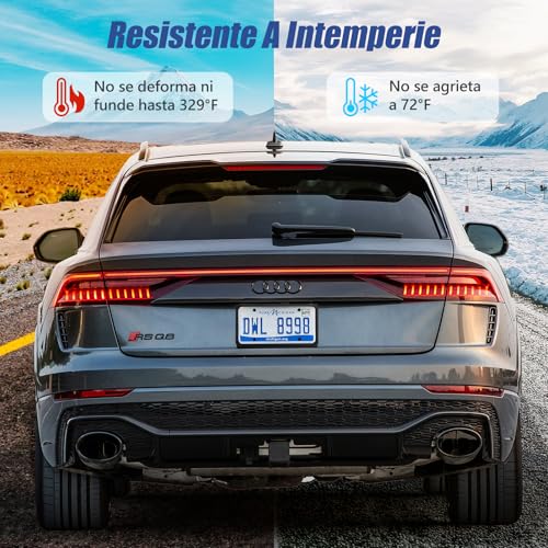 KITCHEN CHOICE Marco de Matrícula,2 Pack Porta Placas de Silicona para Auto,Antióxido,Antivibración,Resistente a la Intemperie,Universal Soportes para MatríCula con Accesorios de Montaje