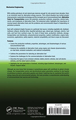 Alternative Fuels for Transportation (Mechanical and Aerospace Engineering Series)
