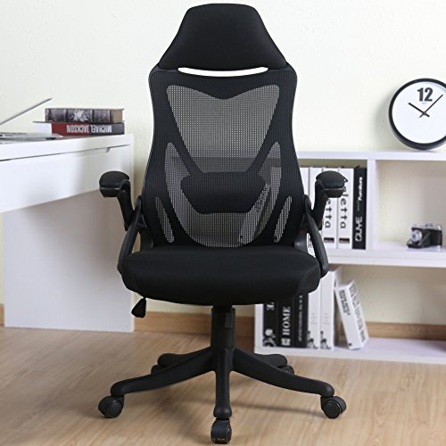 Zenith High Back Mesh Office Chair with Adjustable Armrest Lumbar Support Headrest Swivel Task Desk Chair Computer Chair - Thumbnail 7