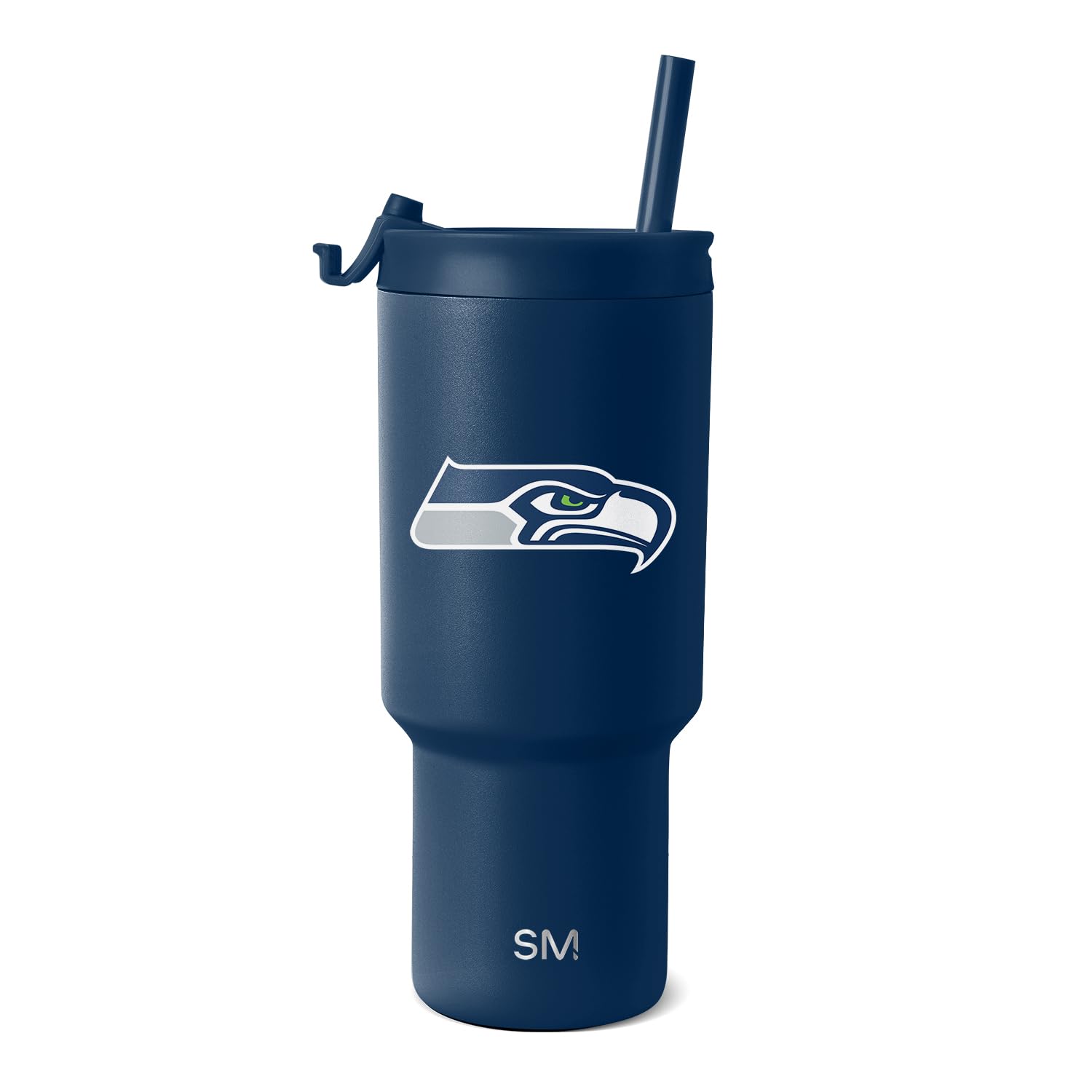 Simple Modern Officially Licensed NFL Seattle Seahawks 30 oz Tumbler with Flip Lid and Straws | Insulated Cup Stainless Steel | Gifts for Men Women | Trek Collection | Seattle Seahawks Image