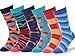 Easton Marlowe 6 Pack Colorful Cotton Fun Bright Patterned Socks, European Made, Men's Women's
