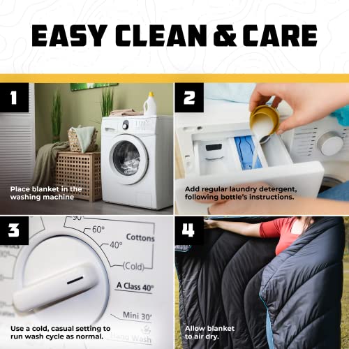 Wise Owl Outfitters Nylon Camping Blanket Packable & Waterproof Warm