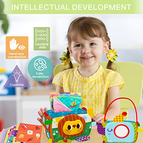 Eners Baby Tissue Box Toy Montessori, Sensory Tissue Box Toys for