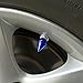 Senzeal 5X Impale Spike Style Polished Aluminium Alloy Tire Valve Caps Blue