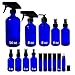 Cobalt Blue Glass 15 Piece Starter Set Kit - Includes 1 -16 oz Trigger Sprayer Bottle, 1 -8 oz Trigger Spray Bottle, 1 -8 oz Lotion Pump Bottle, 2 -4 oz Fine Mist Spray Bottles, 2 -2 oz Fine Mist Spray Bottles, 1 -2 oz Treatment Pump Bottle, 1 -2 oz Dropper Bottle, and 6 -10 ml Roll On Bottles + Labels